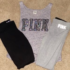 Pink workout set- size xs